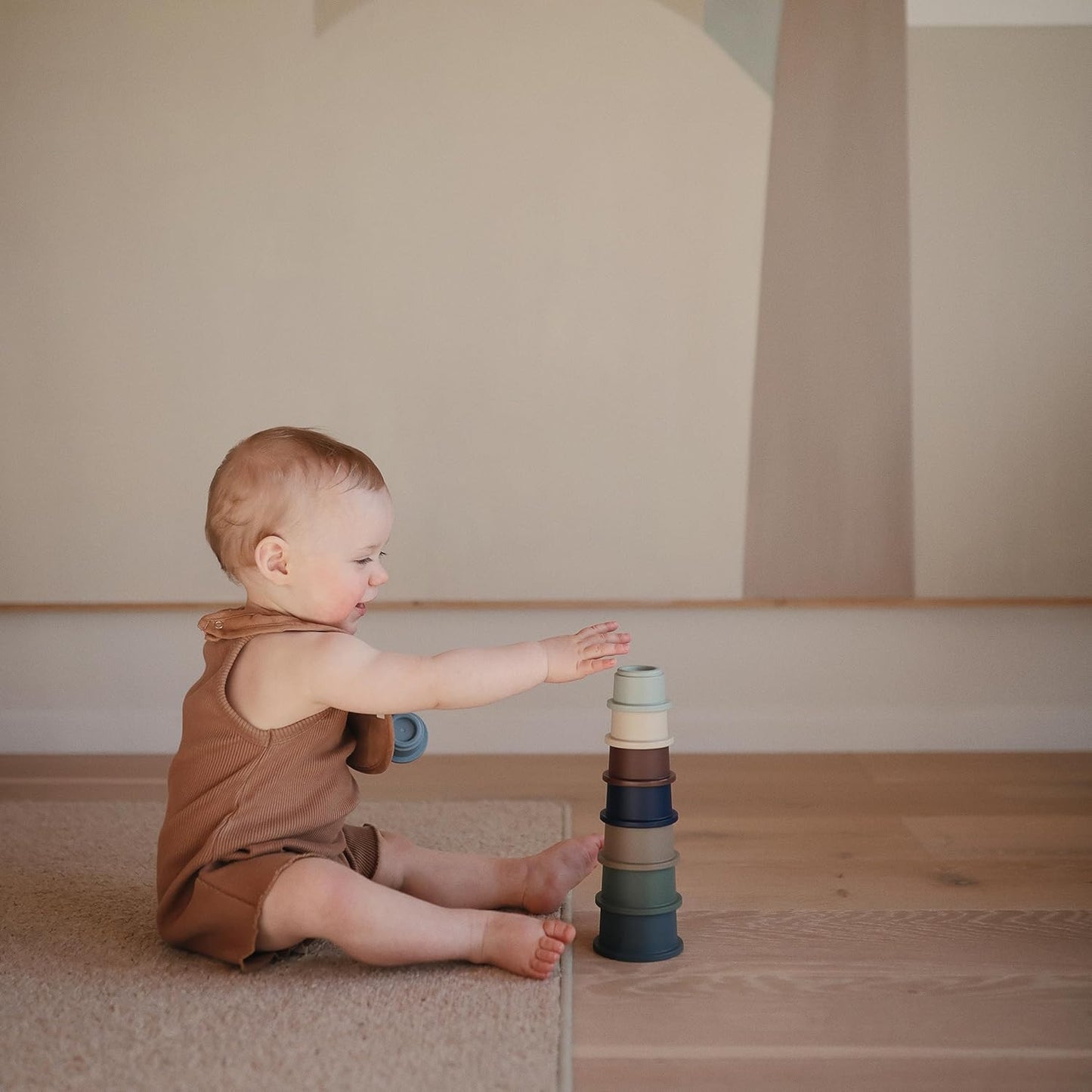 Stacking Cups Toy 8 Pcs | Made in Denmark (Forest)