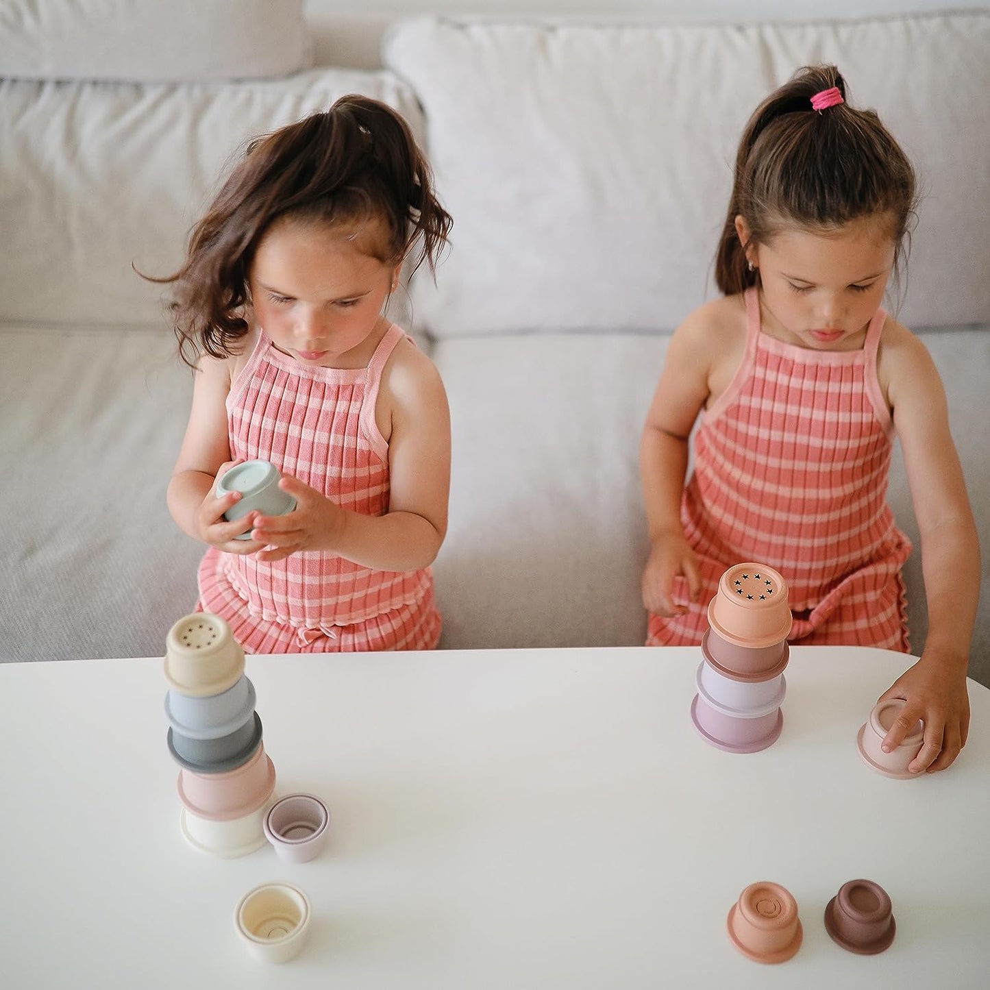 Stacking Cups Toy 8Pcs | Made in Denmark (Petal)